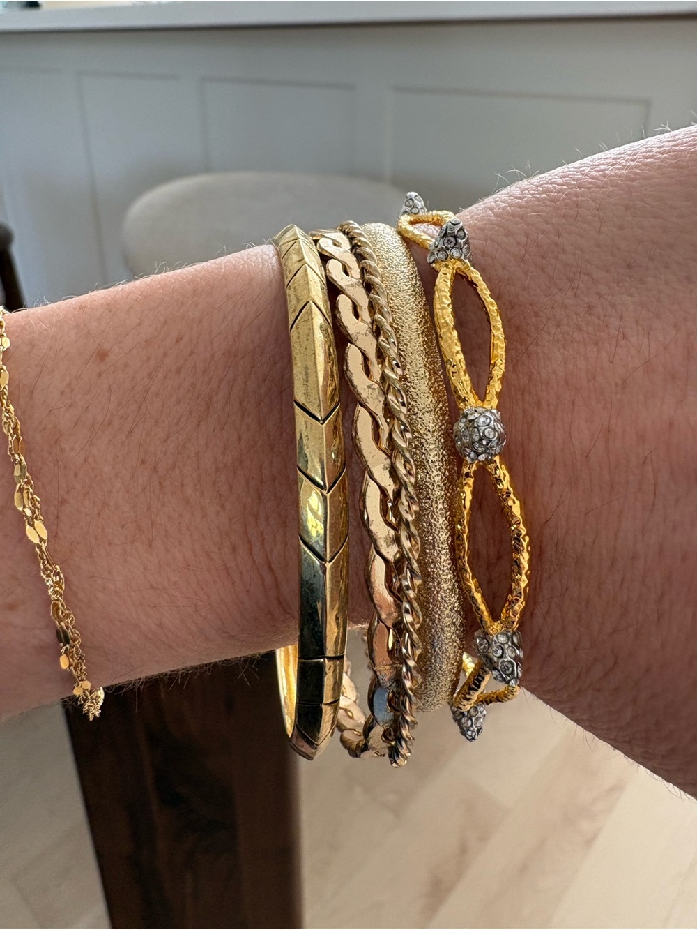 Gold-Tone Layered Bracelet Set – Women Jewelry